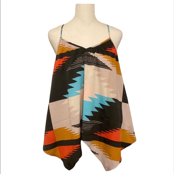 Billabong Tops - BILLABONG Aztec print handkerchief spaghetti strap tank